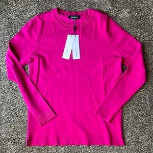 525 America Born In Bklyn Magenta Fuchsia Long Sleeve Knit Shirt